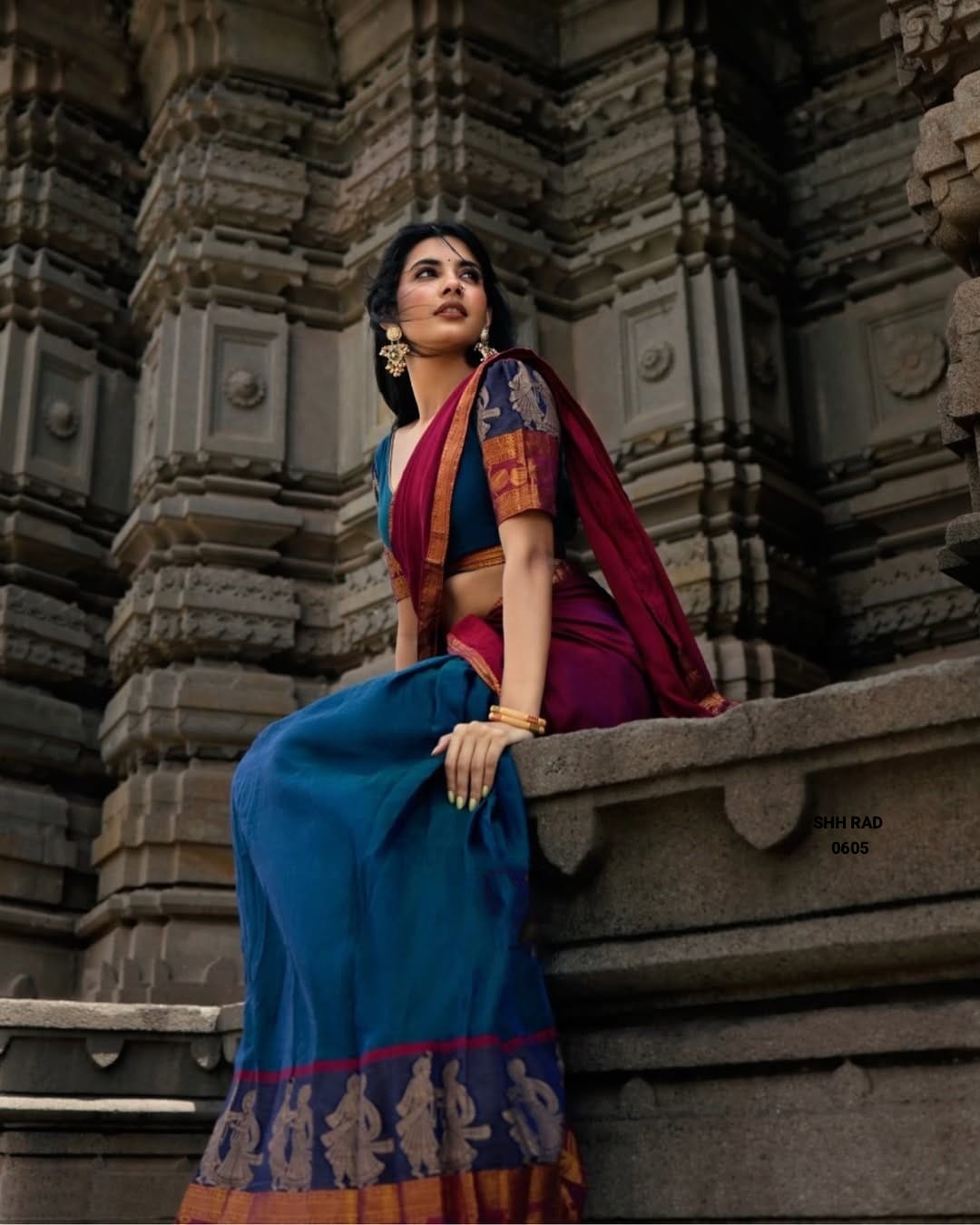 Elegant Silk Half Saree with Zari Border